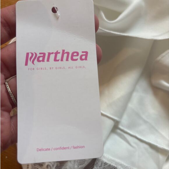 NWT Marthea white ivory lace corset adjustable slip dress SIZE XS - Picture 6 of 8